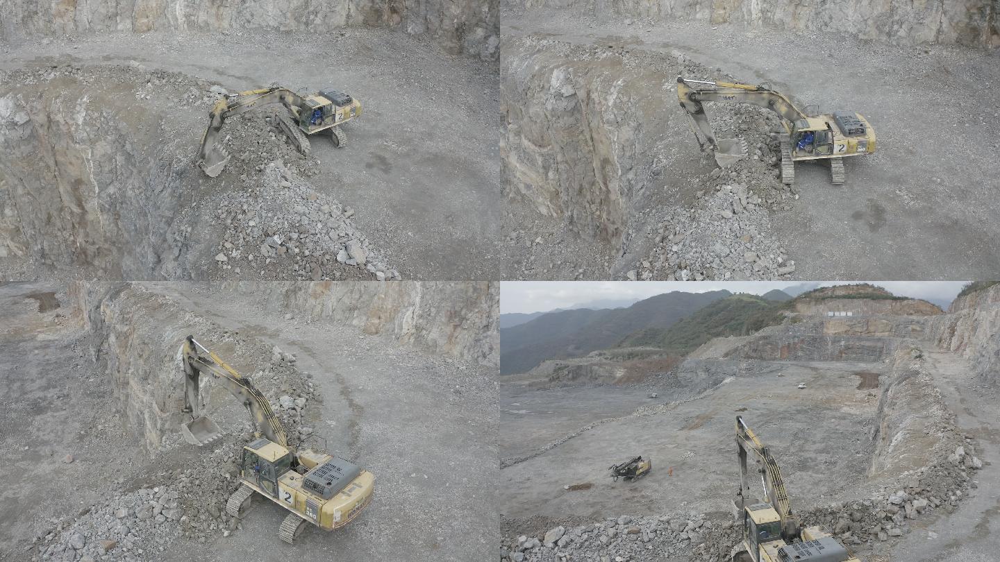 矿山挖掘机作业